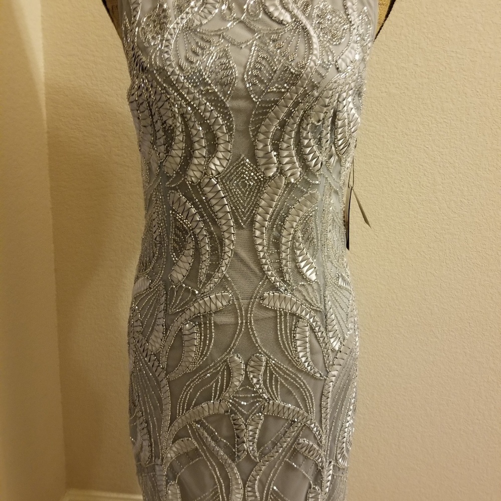 Adrianna Papell Beaded Sheath Dress - Picture 4 of 8